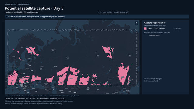 Day 5 for Landsat (USGS/NASA)
