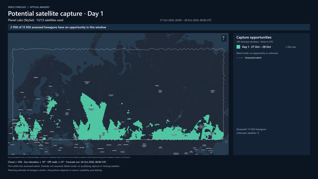 Day 1 for Planet Labs (SkySat)