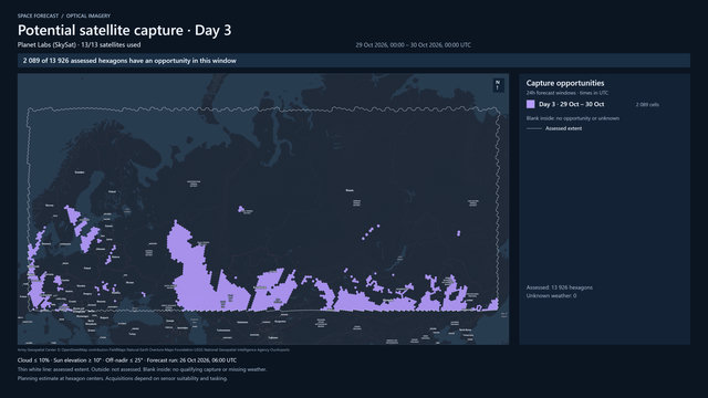 Day 3 for Planet Labs (SkySat)