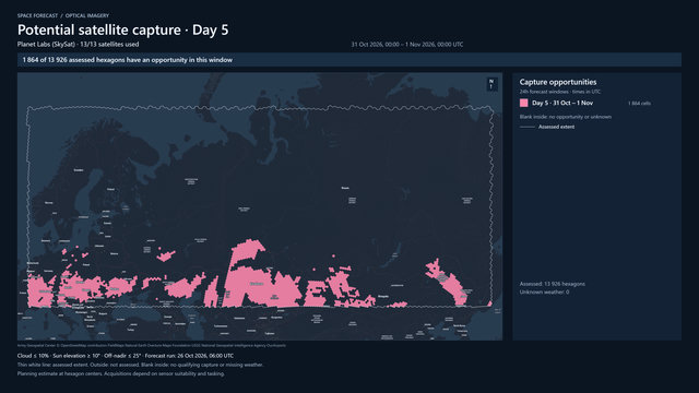Day 5 for Planet Labs (SkySat)