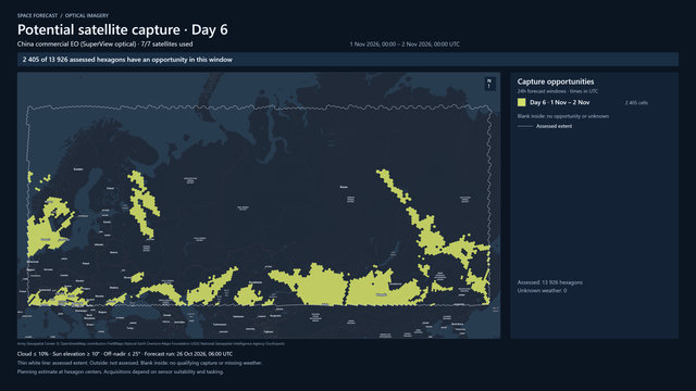 Day 6 for China commercial EO (SuperView optical)